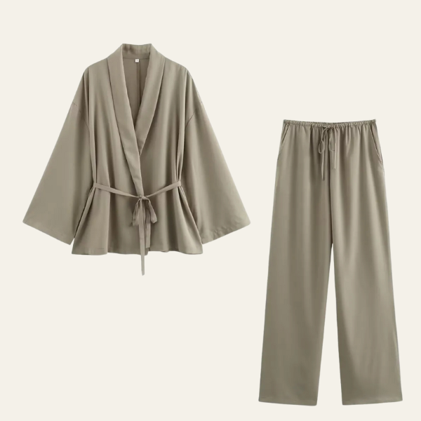 Sophia | Linen Kimono Set