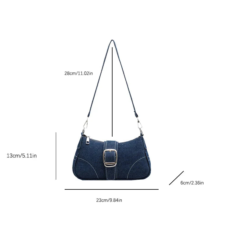 Lila | Vintage Denim Shoulder Bag