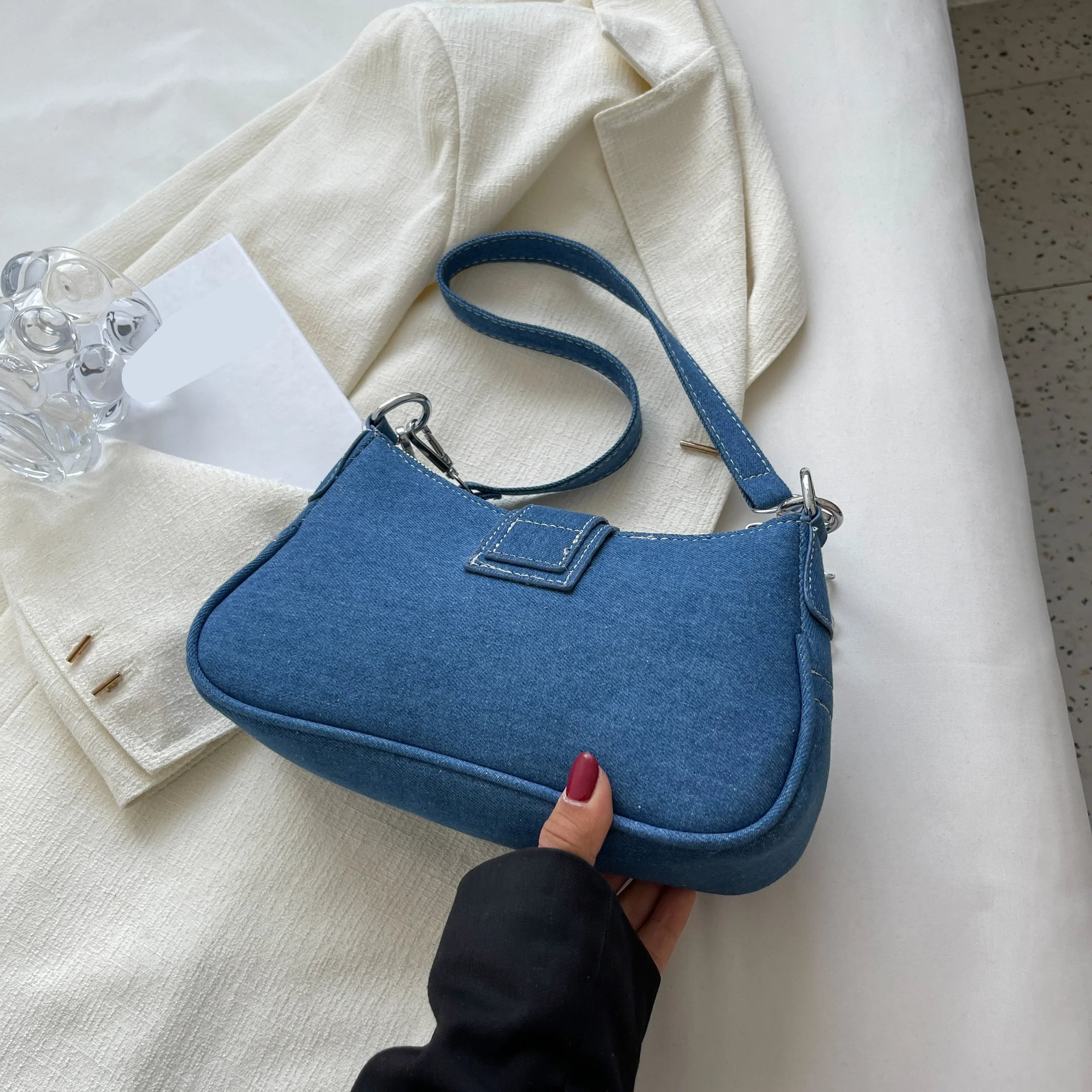 Lila | Vintage Denim Shoulder Bag